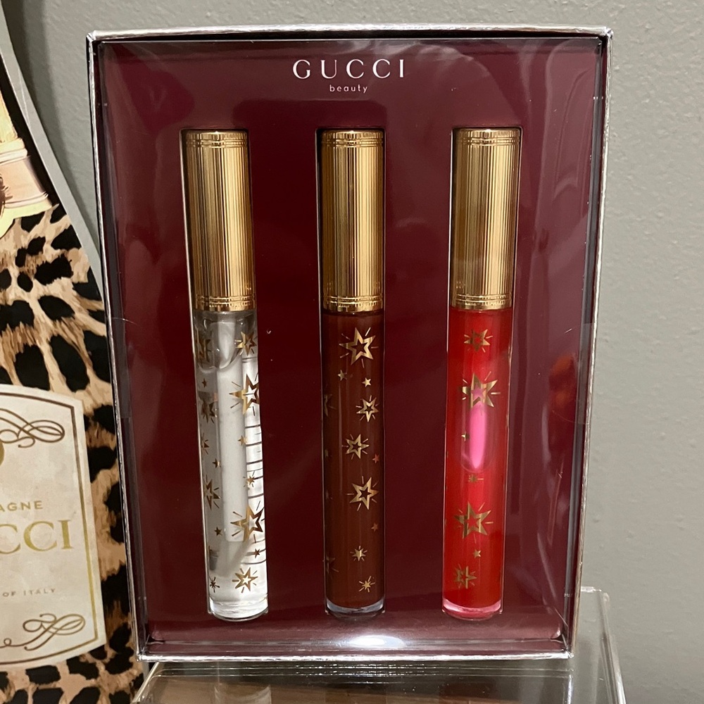Gucci Beauty Plumping Lip Gloss Trio set